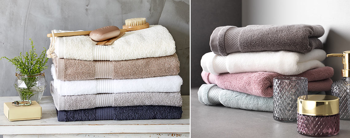 Měkké bavlněné ručníky v různých barvách