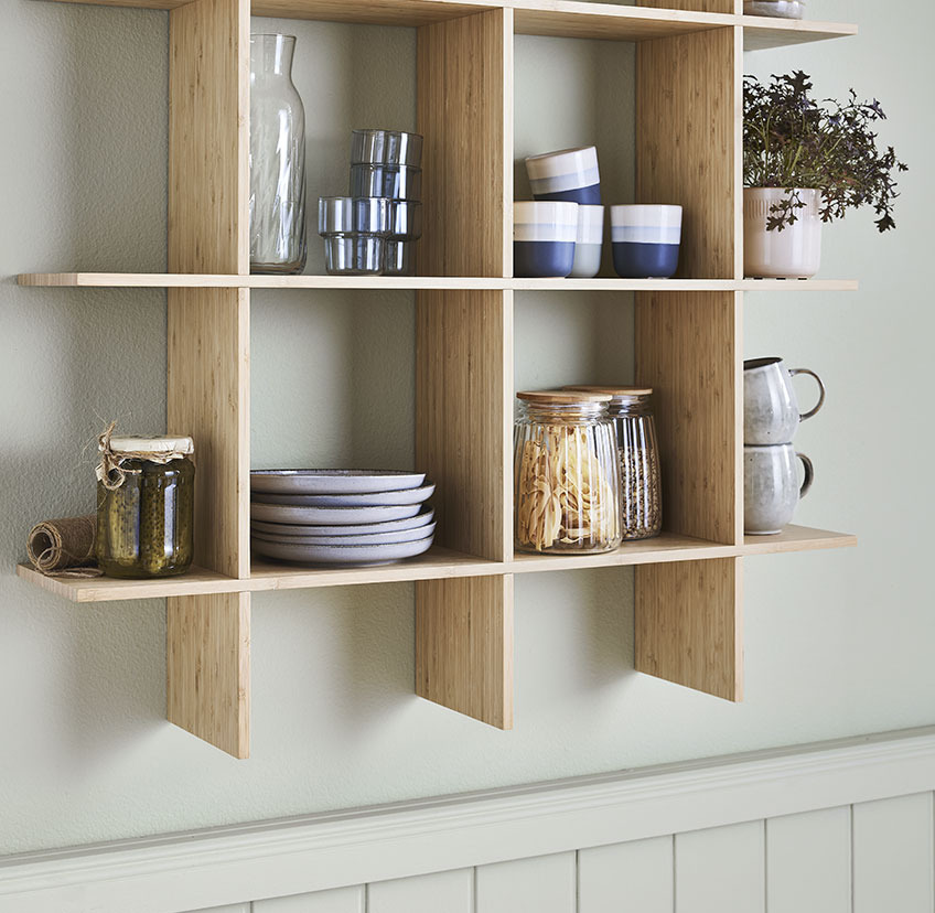 KVISSEL wall shelf made from bamboo Clean, minimalistic wooden wall shelf made from bamboo