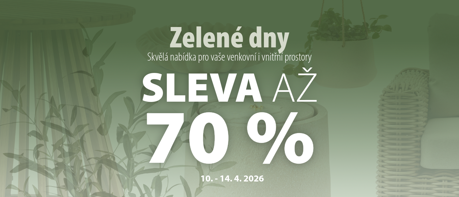 Zelené dny - sleva až 70 %