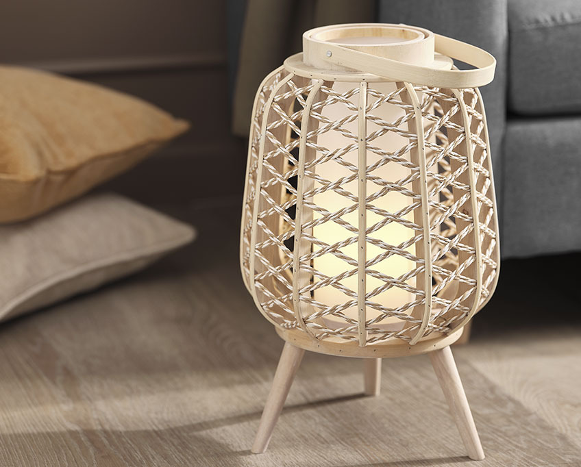 KLEMENS battery lamp in bamboo and paper Battery lamp in bamboo and paper